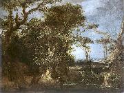 Michael Willmann Landscape with St. John. oil on canvas